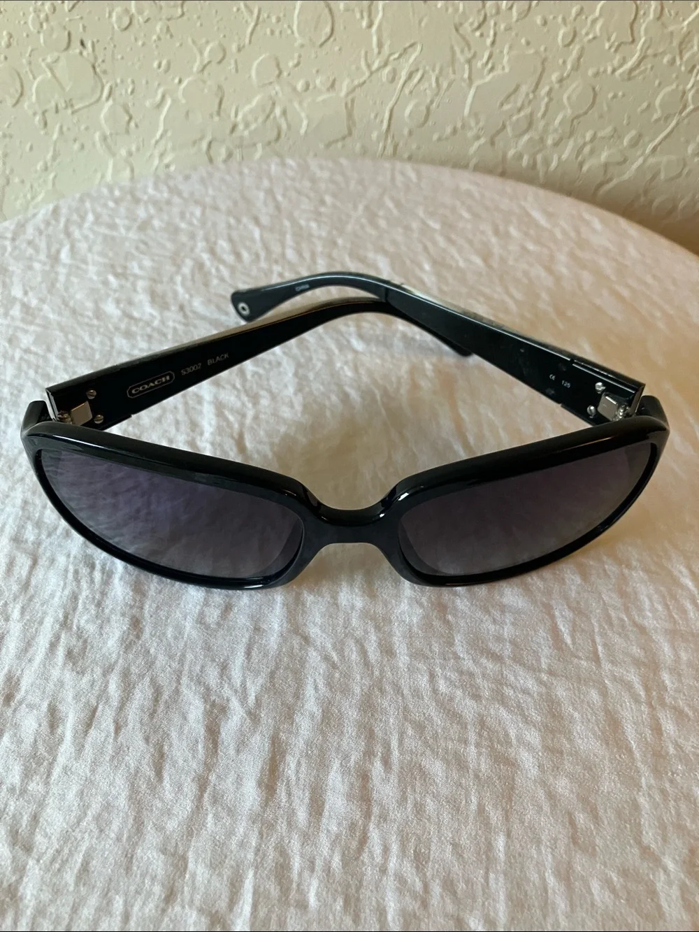 Coach: Black Women's Sunglasses- Dark Gradient Lenses- Scratches